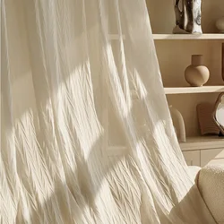 Wholesale Good Quality Crinkle Sheer Curtains, Pleated Sheer Curtains, Crepe Sheer Curtains