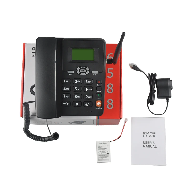 
Speed dial desktop phone landline sim card gsm fixed wireless phone with FM Radio 