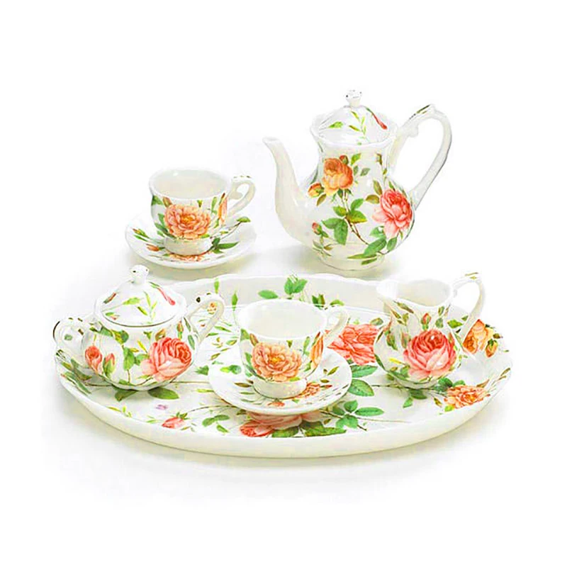 Керамический чайник ручной работы и чайный набор для дома