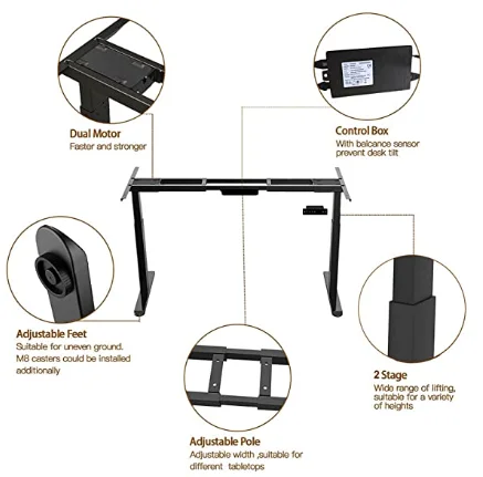 Motor driven lifting desk adjustable height for standing office