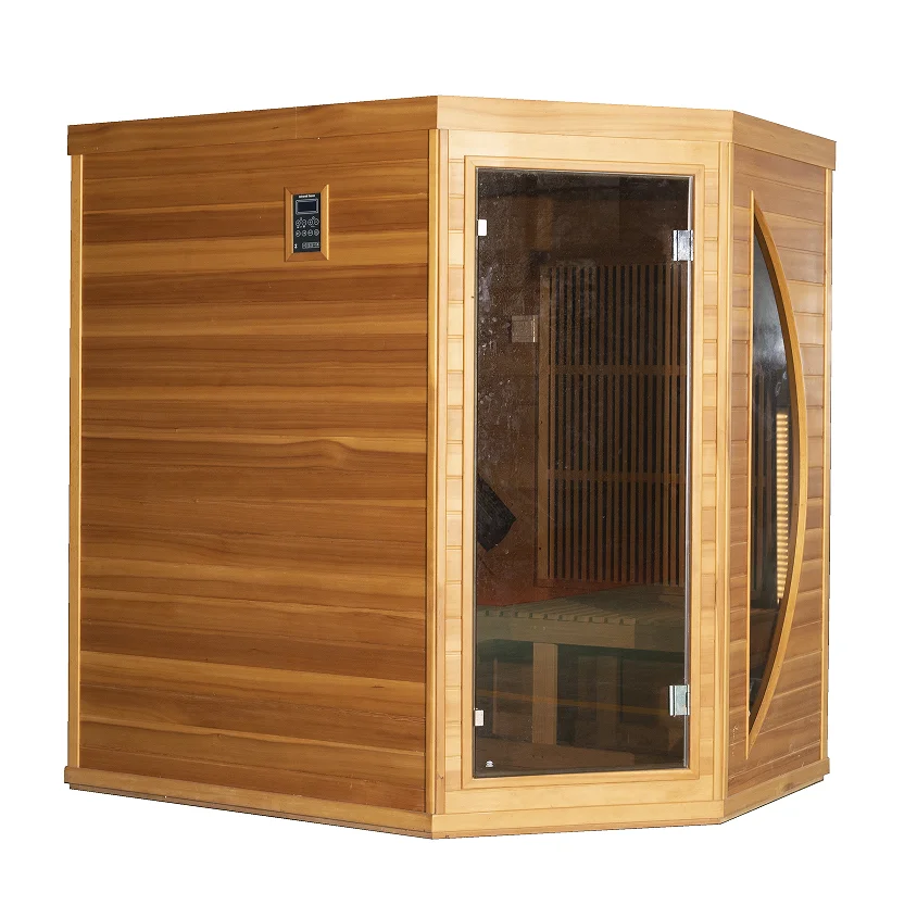 1 person luxury wood sauna personal home use far infrared sauna room