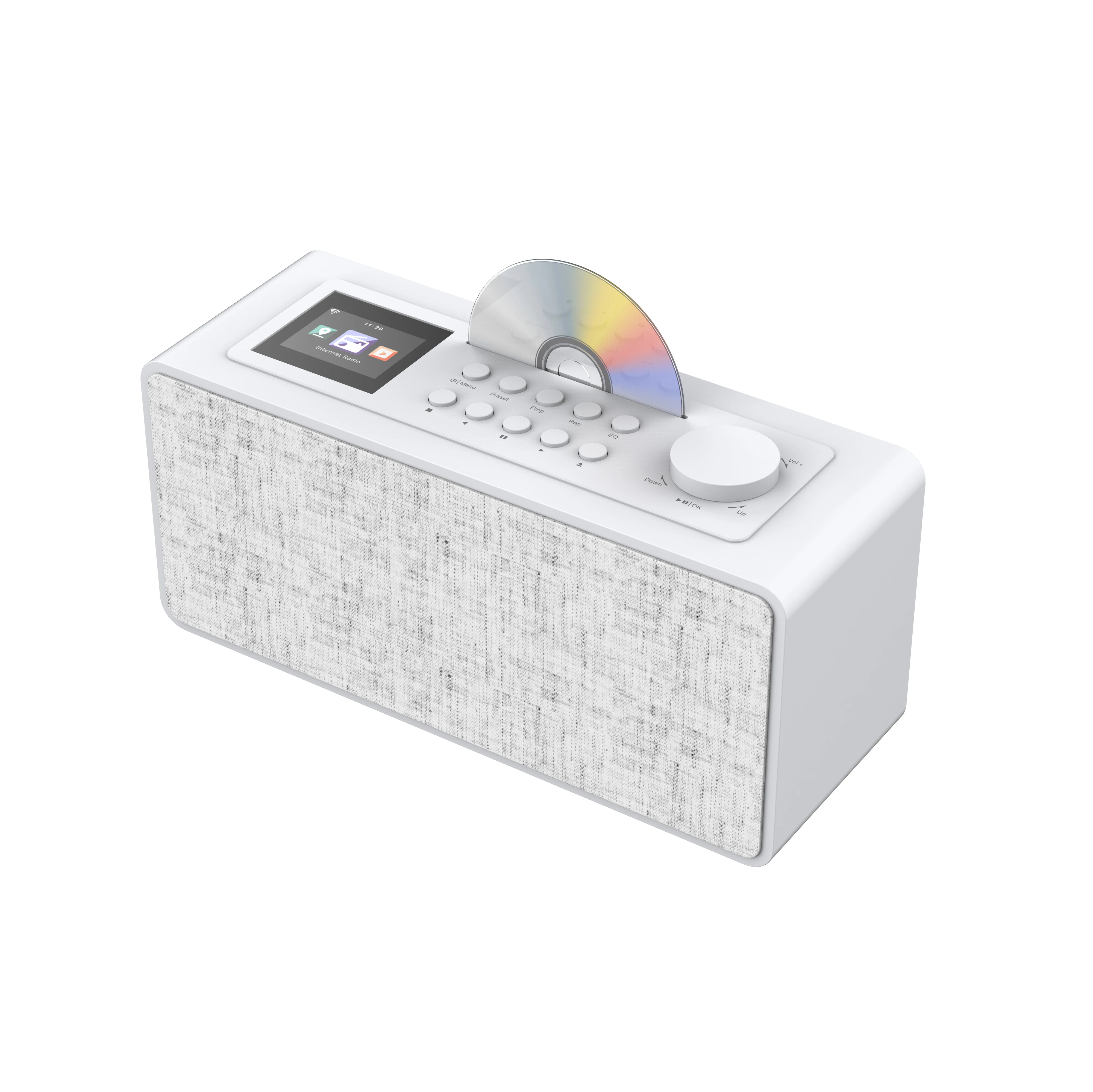 Internet Radio CD/DAB/FM/BT/Earphone Portable Design Speaker Wooden Radio