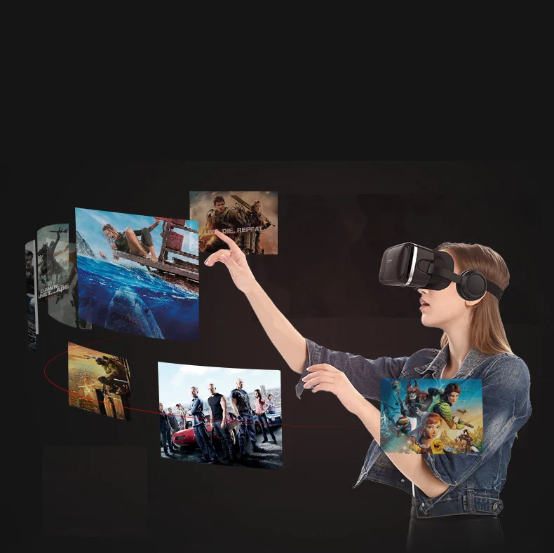 Очки 3D VR с гарнитурой Китай оптовая продажа дешевые очки