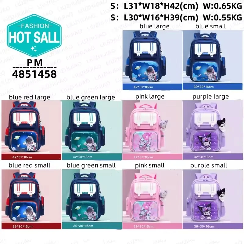 GQ bags New fashion cartoon students Grade 1-6 schoolbag large capacity ridge protection backpack mochila escolar