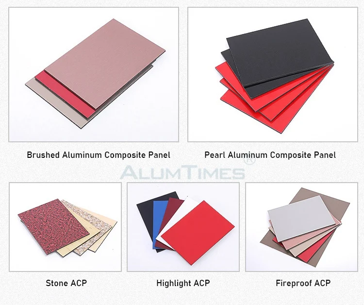 Alumtimes Alucobond ACM Facade Plastic Plate For Cladding Wall Fireproof Mirror For Advertising Board Aluminum Composite Panel