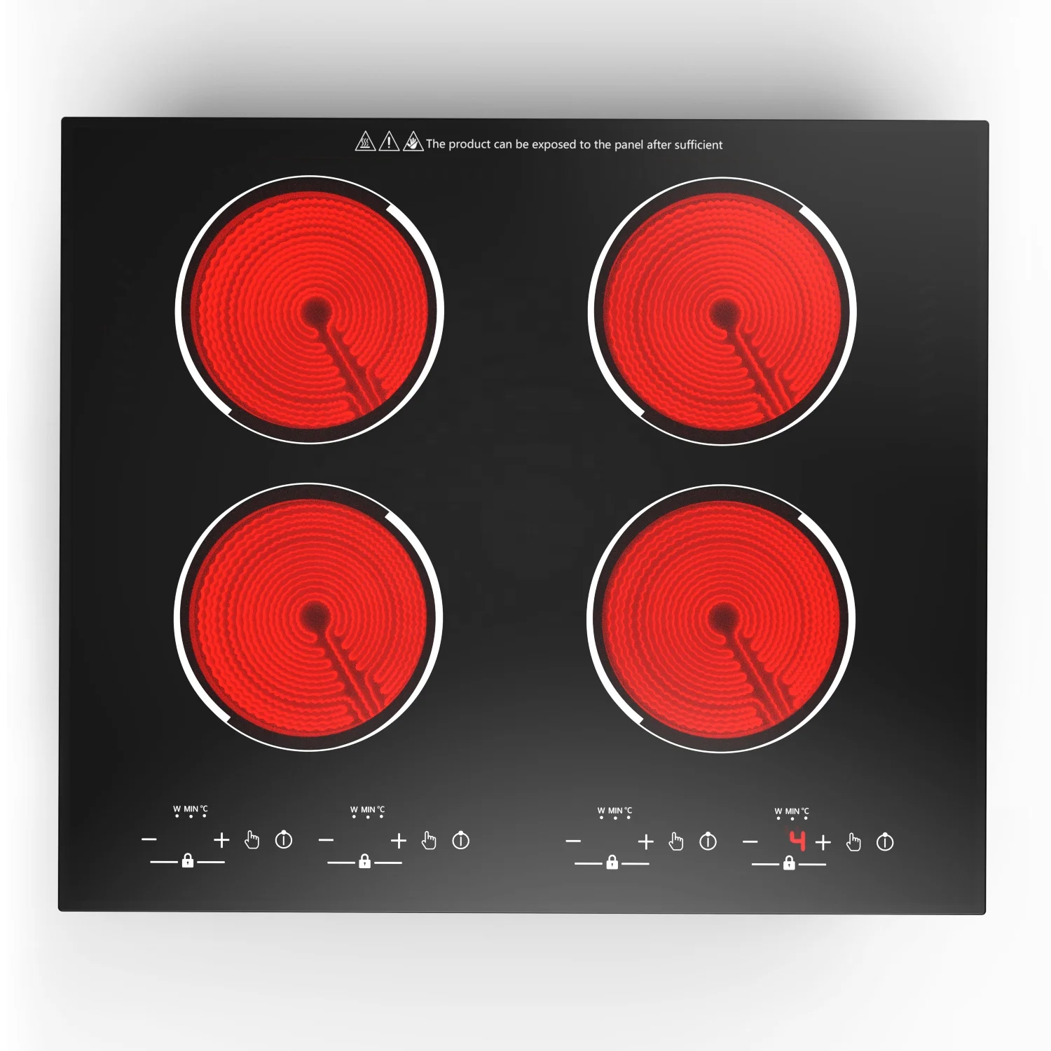 Household Hotel Kitchen 4 Burner Infrared Cooker/ Ceramic Hob