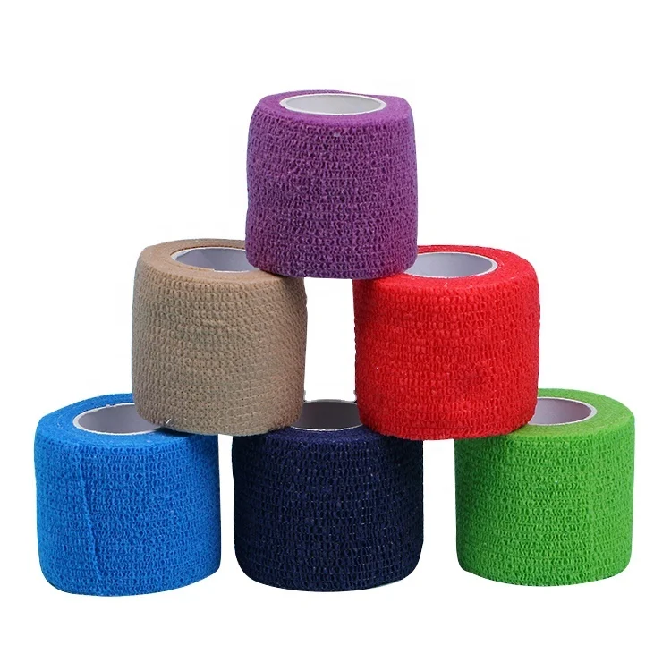 customized Non Woven Pet Bandage Athletic Sports Tape Self Adhesive Vet Wrap Cohesive Elastic Bandage