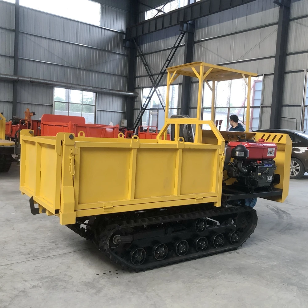 Mini Dumper Truck Rubber Track Crawler Dumper Car Crawler Transporter Diesel for Sale