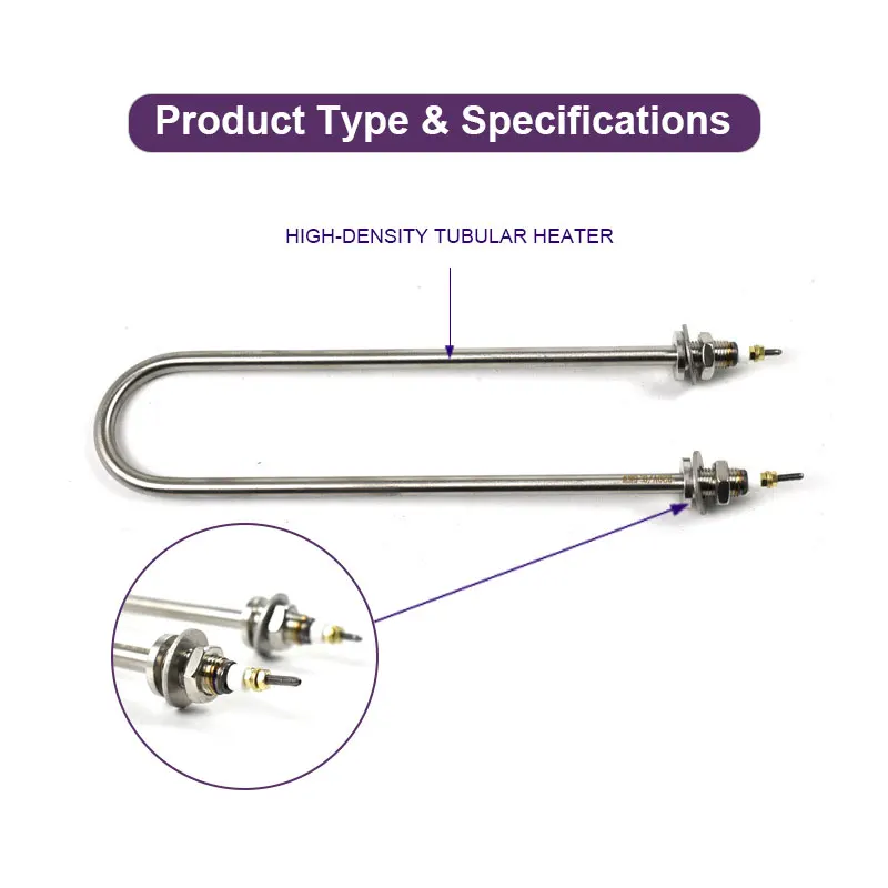 BRIGHT Factory Sales Sus310S Stainless Steel U Shape Electric Heating Element 220V 2500W Air Tubular Heater