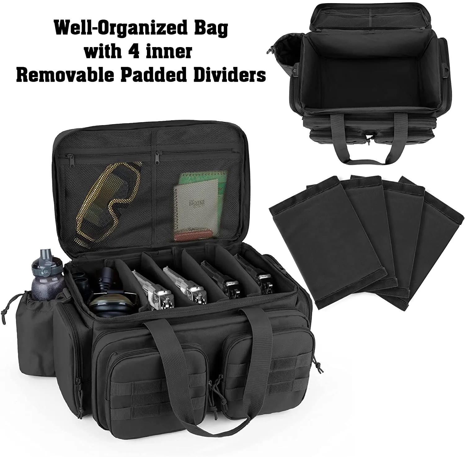 FREE SAMPLE Tactical Range Bag Shooting  Range Duffle Bag Magazine Slots for Hunting and Range Outdoor Activities