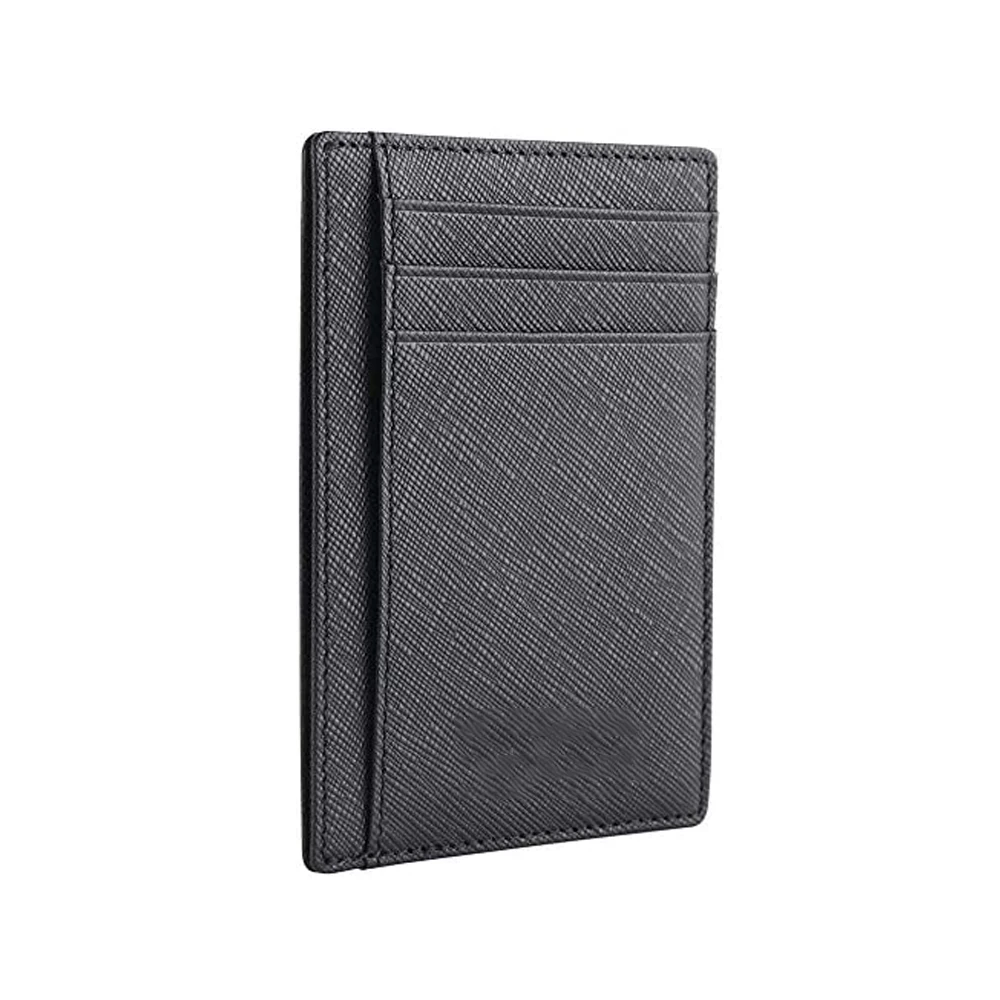 Hot-selling High Quality Custom Promotional RFID Function Saffiano Genuine Leather Credit Card Holder