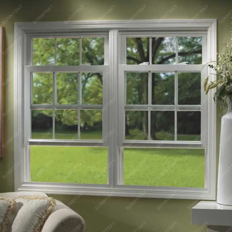 Sunnysky Top rated Ultra-Large Opening Soundproof Solutions Simulated Double Hung Windows Energy Efficient Office Window