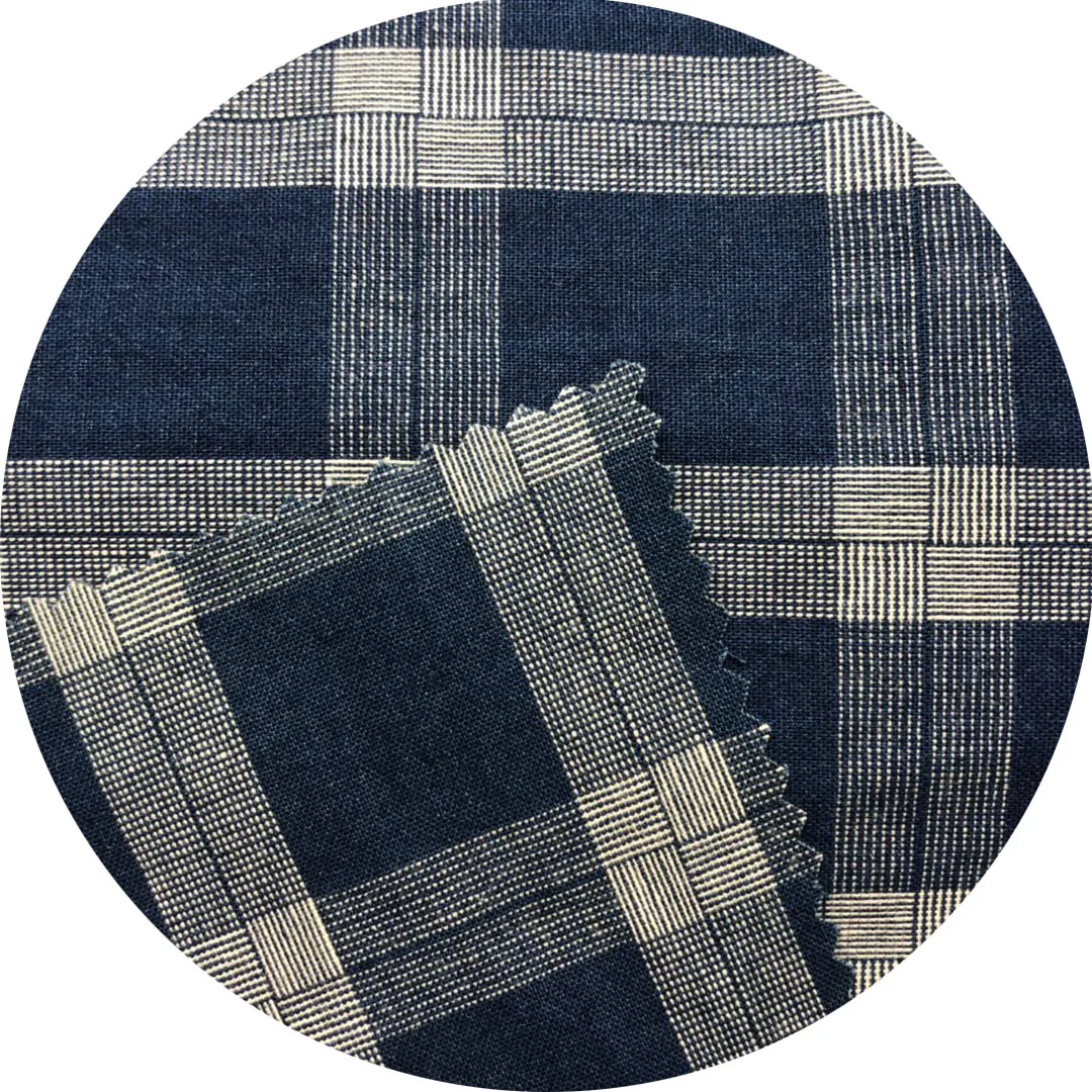 Органическая 100% хлопчатобумажная пряжа, окрашенная в клетку