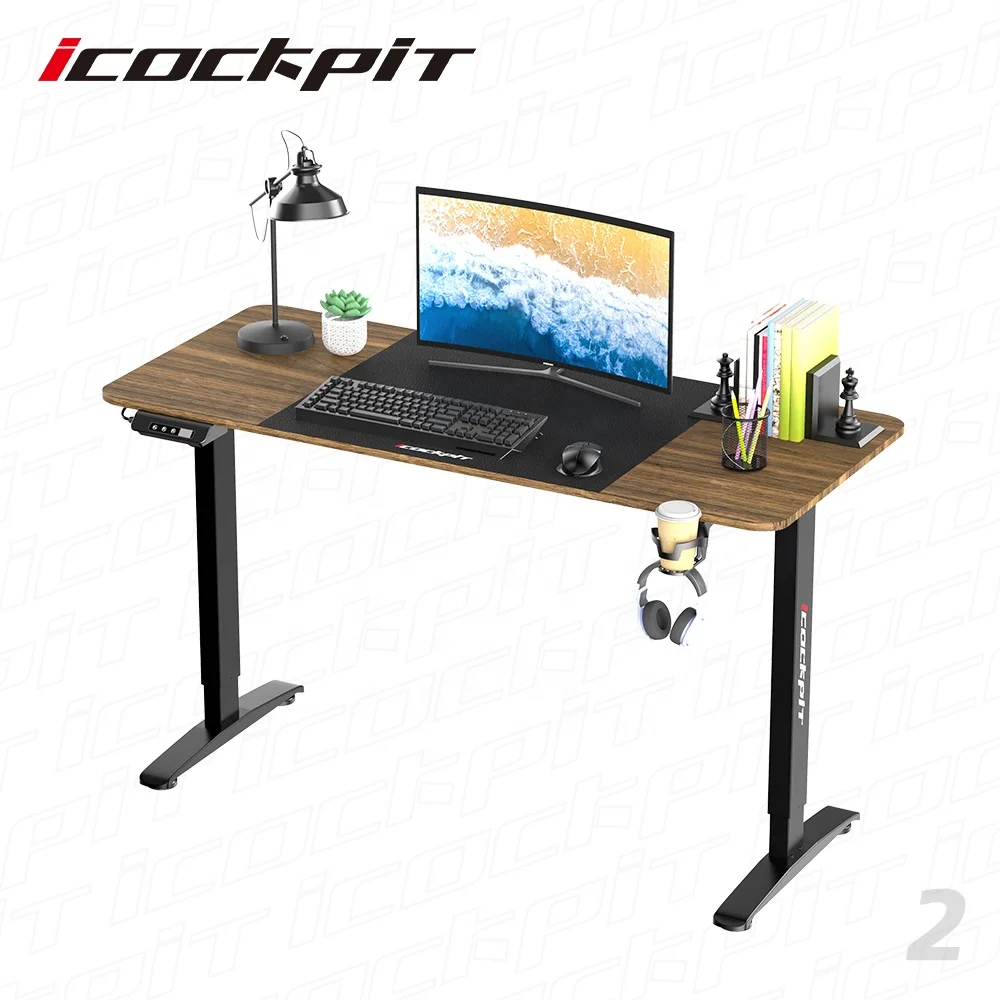 icockpit Modern Home Office Furniture Computer Desk Adjustable Working Table Ergonomic Height Adjustable Legs Standing Desk
