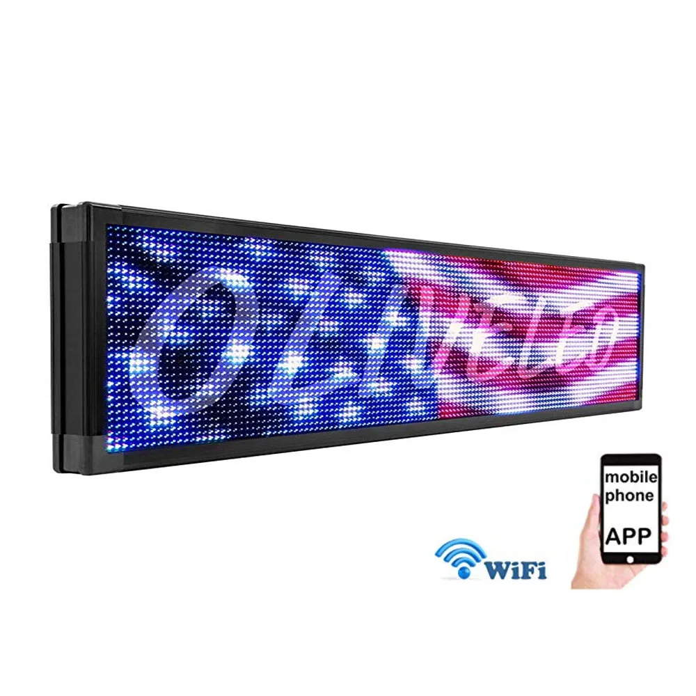Outdoor P10 full Colours Advertising rgb Billboard  led Text display board mobile phone LED programmable scrolling sign