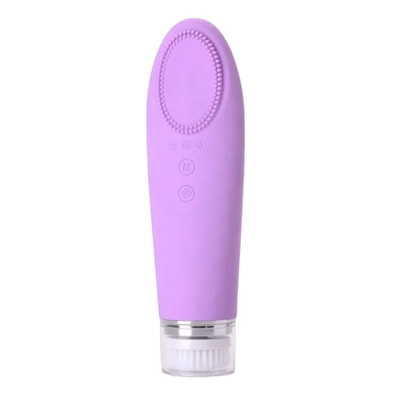 Electric facial cleansing body portable washing silicone cleanser and massager sonic vibrating face scrubbers brush