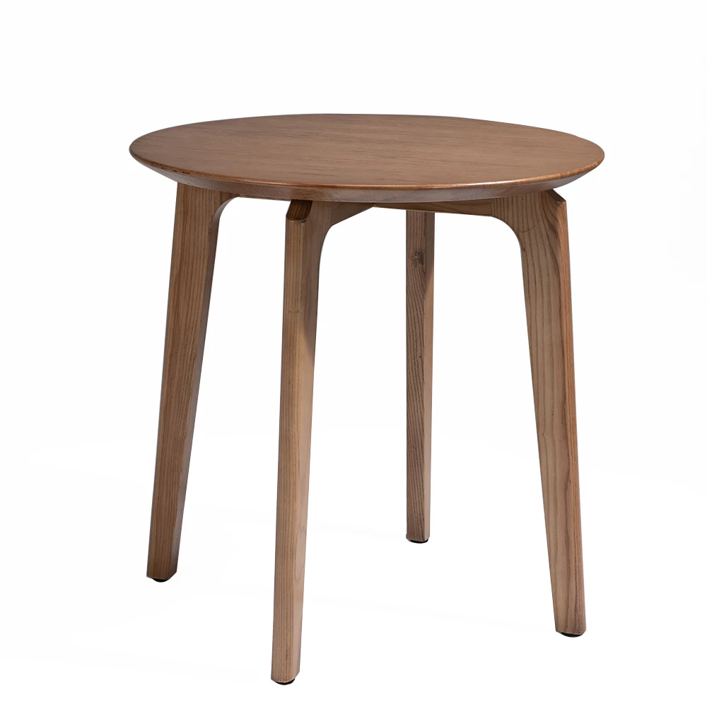 
Factory supply dark walnut color solid wood dining table for restaurant 