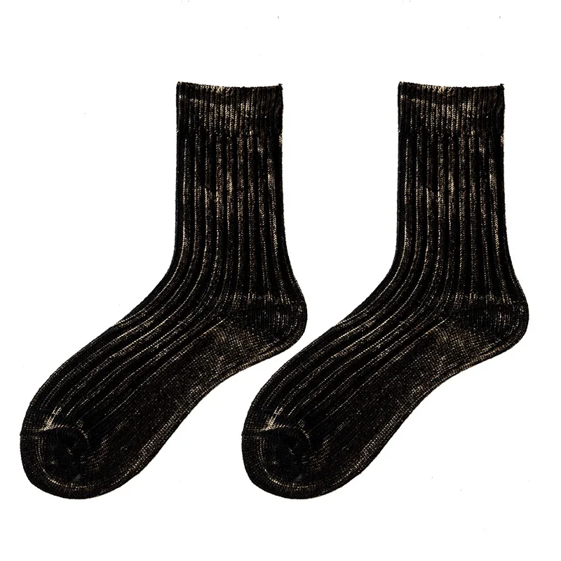 Wholesale Different Colors Cotton Crew Sports Men Streetwear Fashion New Style Breathable Comfortable Washed Tie Dye Socks