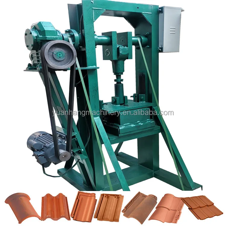 Automatic ceramic clay tile press machine outdoor terracotta clay tile roof tile making machinery for sale