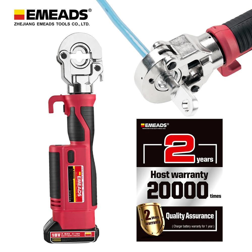 PZ-300 GES-300 Battery Powered Axial Press Tool for Air Conditional Pipe Copper Hydraulic Crimping