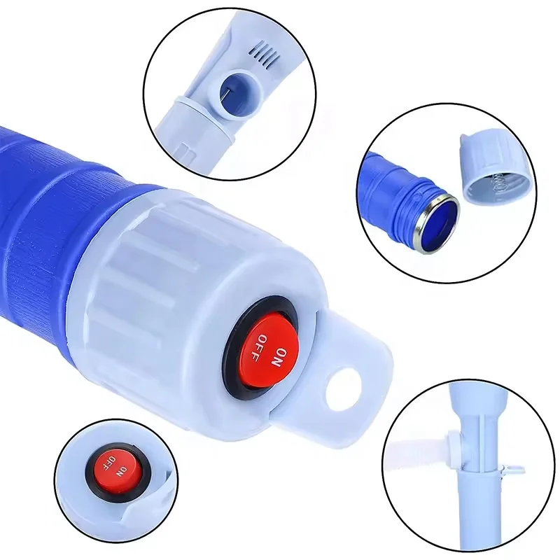 Portable electric rechargeable battery operated liquid stick transfer drum pump for fuel oil