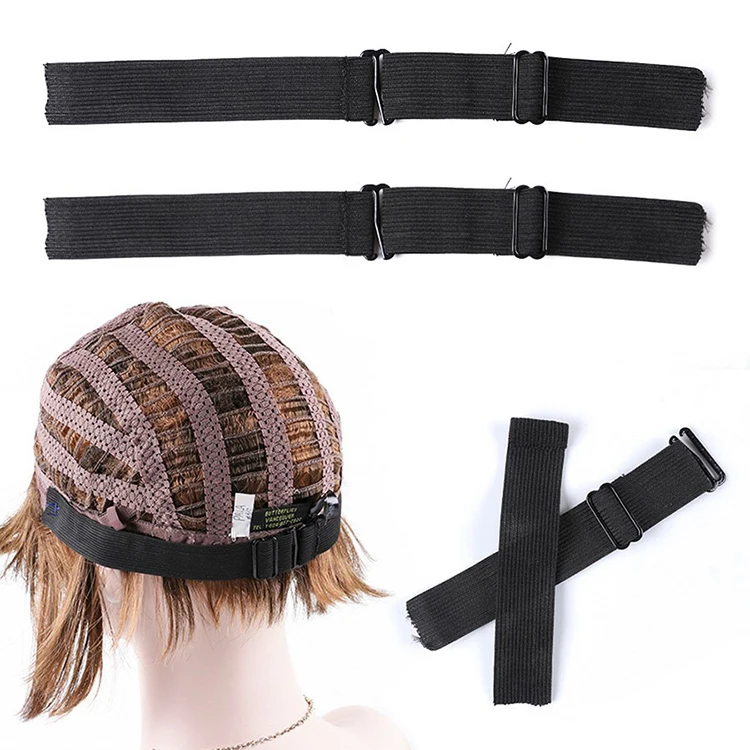 NOAHSIR Custom Logo Adjustable Elastic Wig Band with Black Nylon Webbing Hair Extension Tools for Wigs Making Accessories