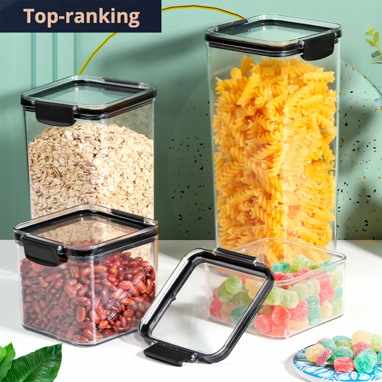 4pack 8pack Airtight Food Storage Containers Air Tight Plastic Pet Food Storage Containers Set With Lids