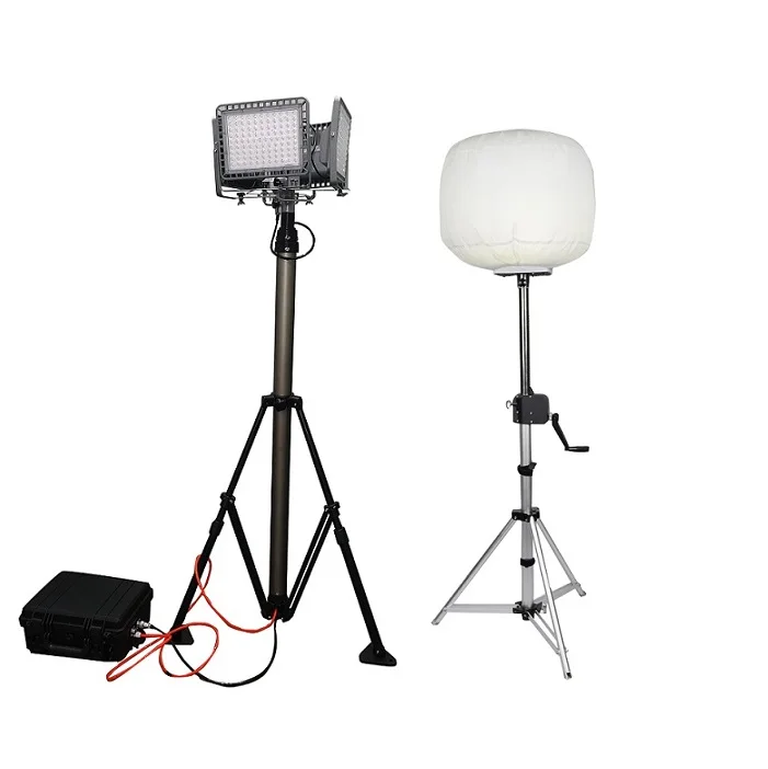 3.5m 4.5m 5m 200W to 1000W pneumatic driven mast Tripod portable LED light towers