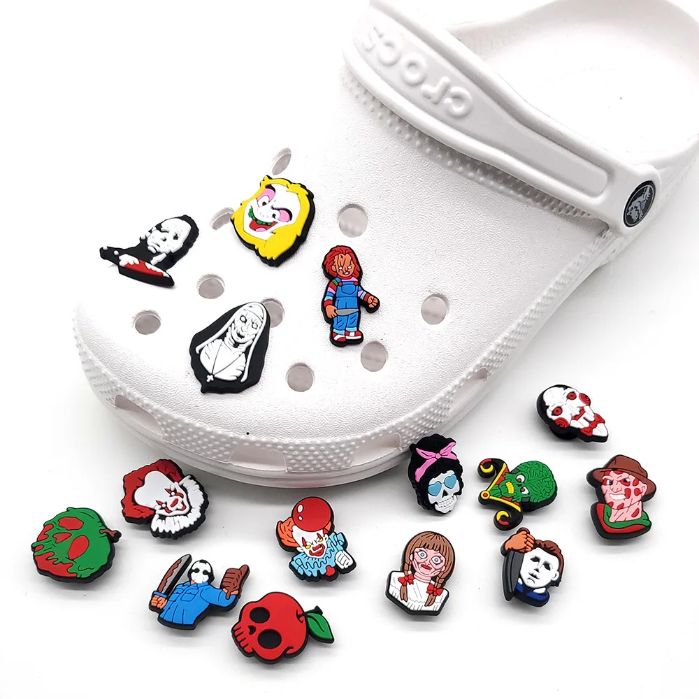 2022 Halloween New Design Croc Clog Charms Rubber Pvc Shoe Charms Accessories Halloween Decorations For Croc Shoes