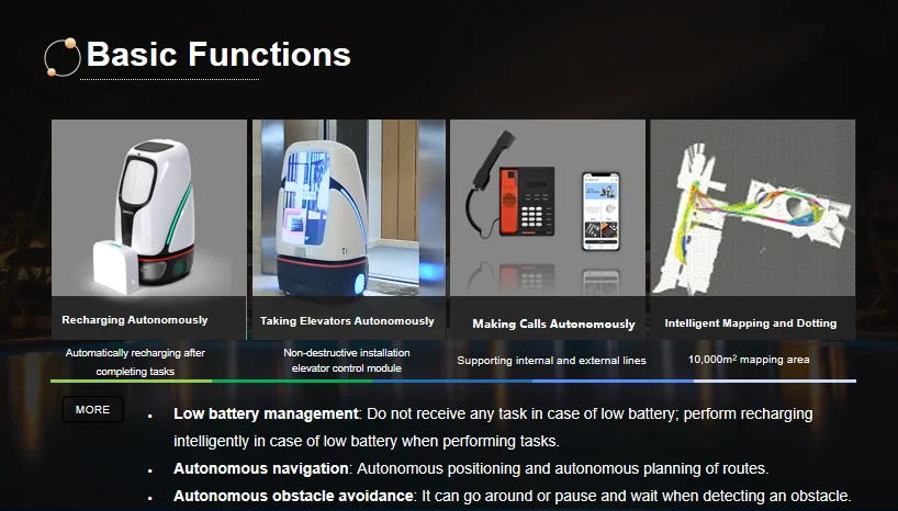 Robot Manufacturer/Company Commercial Service Delivery Robot Ladder Control System Hotel Delivery Robot/AI Robot