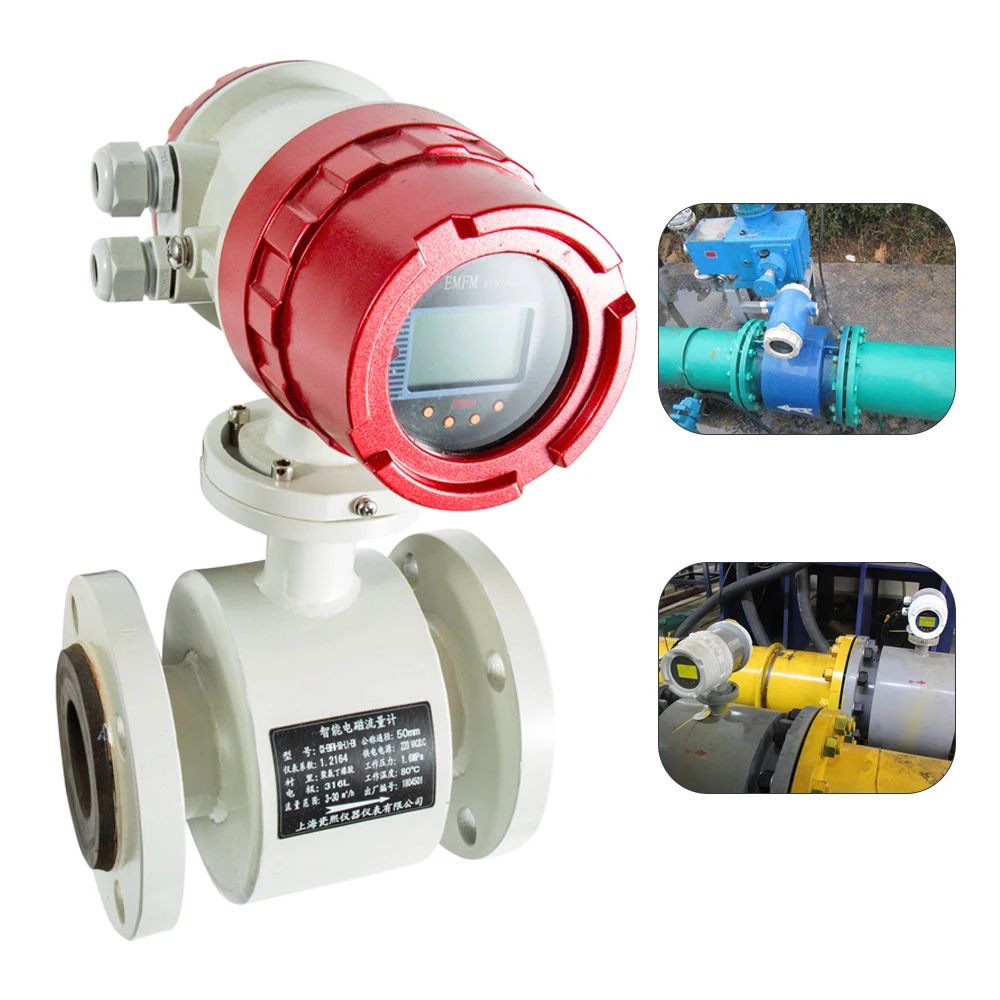 Sensitive Measure Wide Range Ratio Electromagnetic Flow meter Drink Water Flow Meter