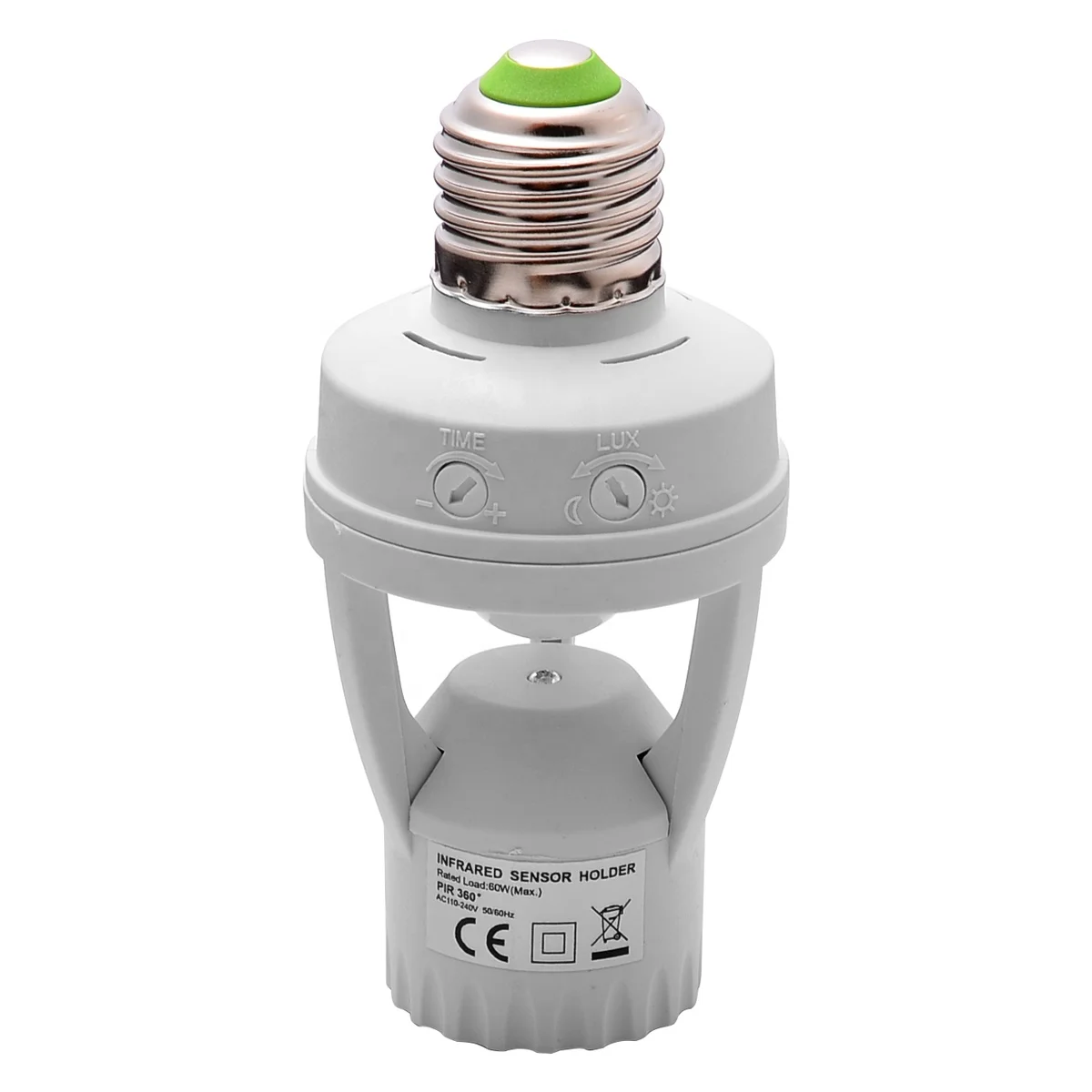 360 Degree PIR Induction Motion Sensor E27 Plug Socket LED Light Infrared Motion Sensor  Lamp Holder