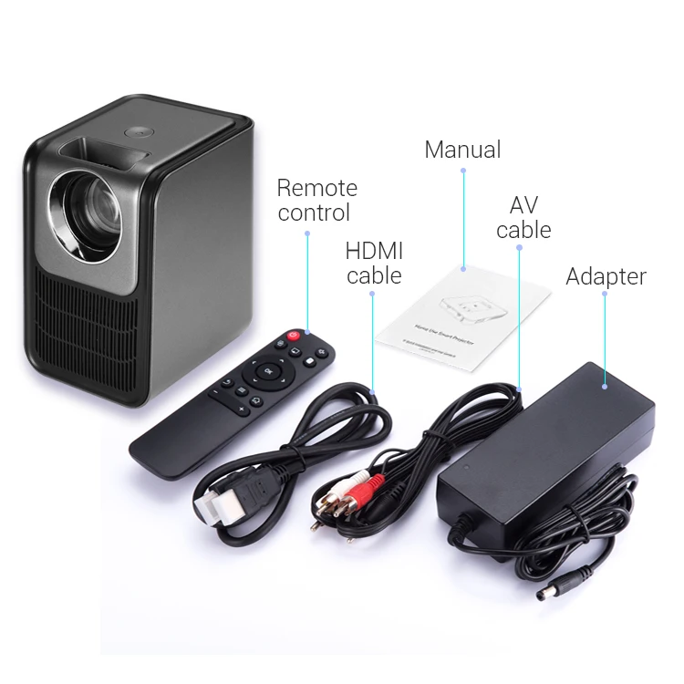 2022 4k short throw wireless smart phone home theater video projectors wifi android 9.0 150ANSI portable mini led projectors