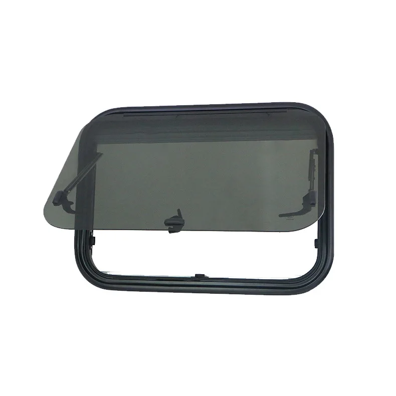 RV Exit Window Tempered Glass RV Push Out Window with Shade and Trim Kit Window Replacement for Camper RV Cargo Trailer