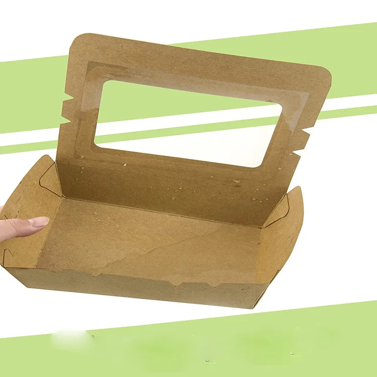 Custom Disposable Japanese Salad Rice Meal To Go Packaging Take Away Food Container Paper Bento Lunch Takeaway Box