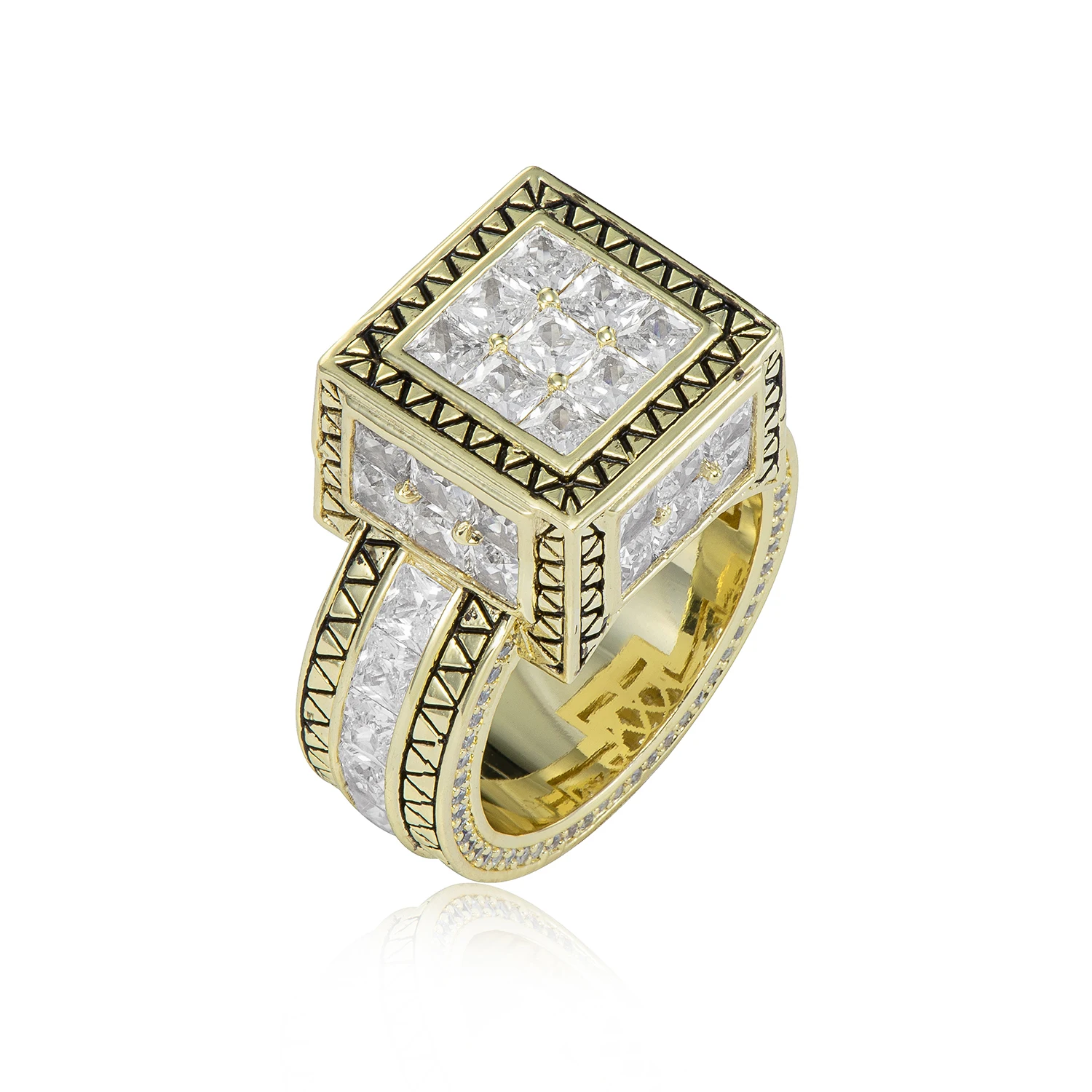 Jasen Jewelry Custom made large 925 silver championship rings or specialized Hip Hop Ring Jewelry for Men