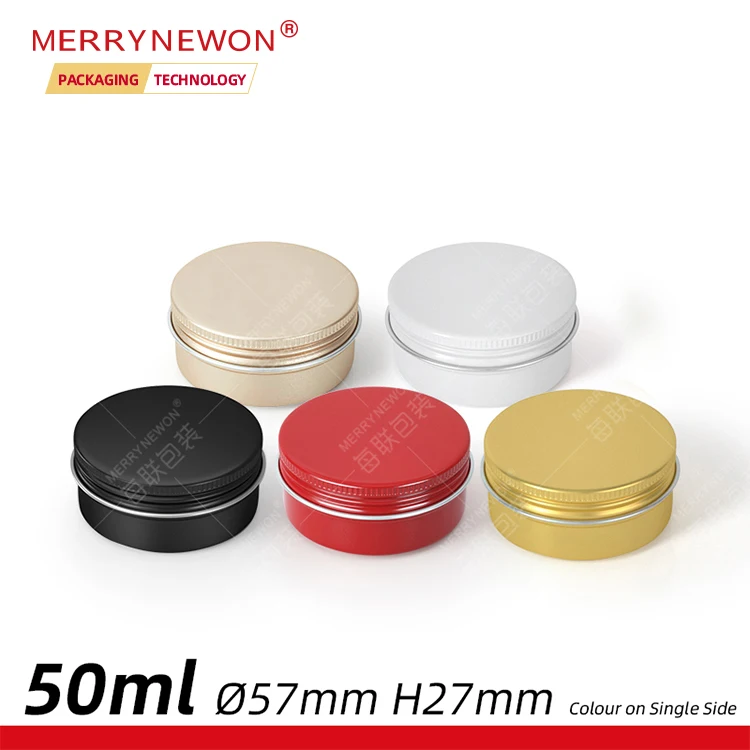 50ml Metal Packaging Tin Can Jar for Gift Aluminum Packing Tins Jars Round Empty Candles