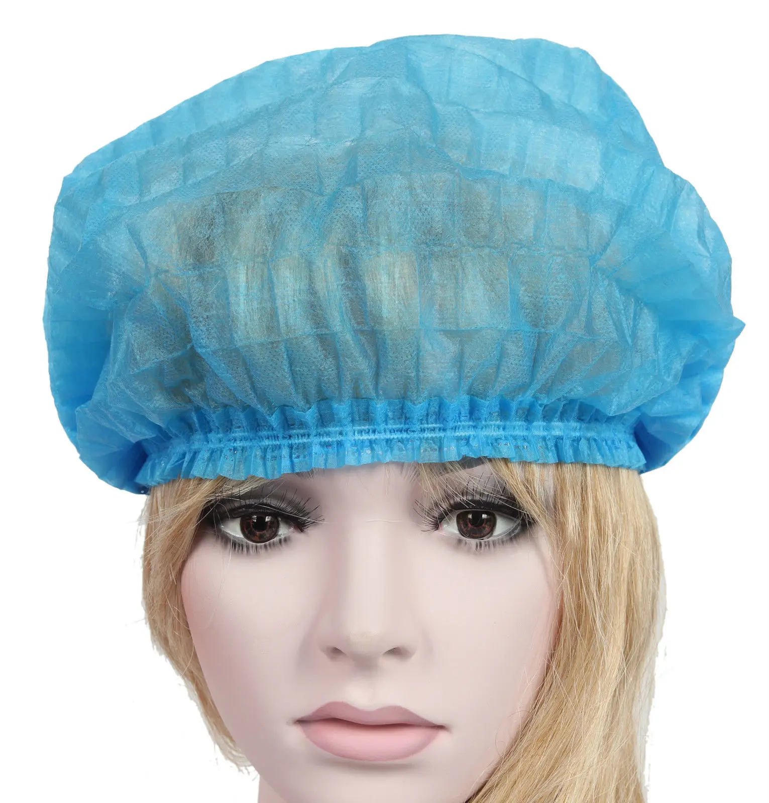 High quality Virgin 14g Mob cap disposable medical bouffant cap 21 inch dust proof 20 inch bouffant double elastic mob cap