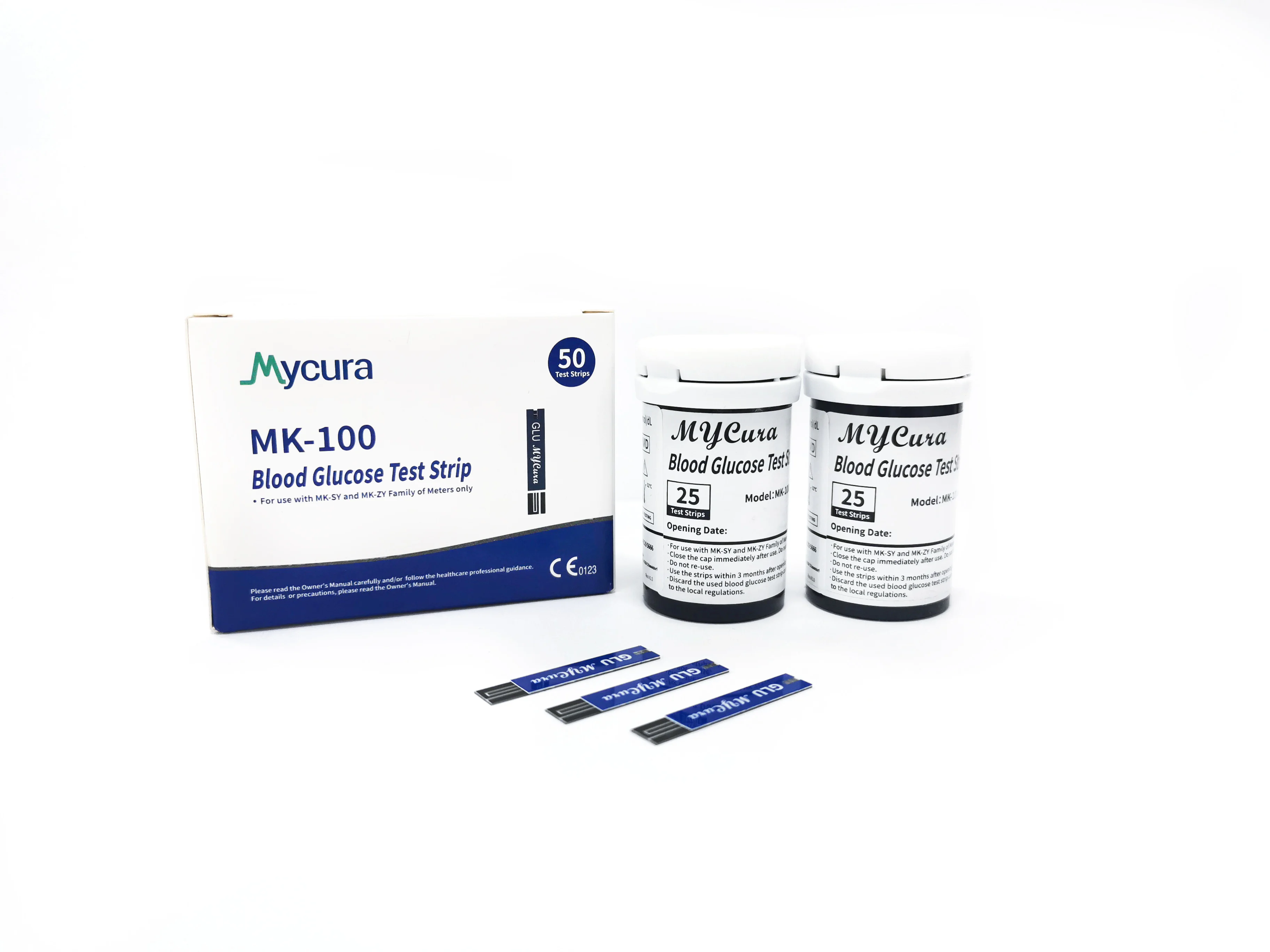 
50 strips of Digital Mycura Blood glucose monitor/diabetes test meter 