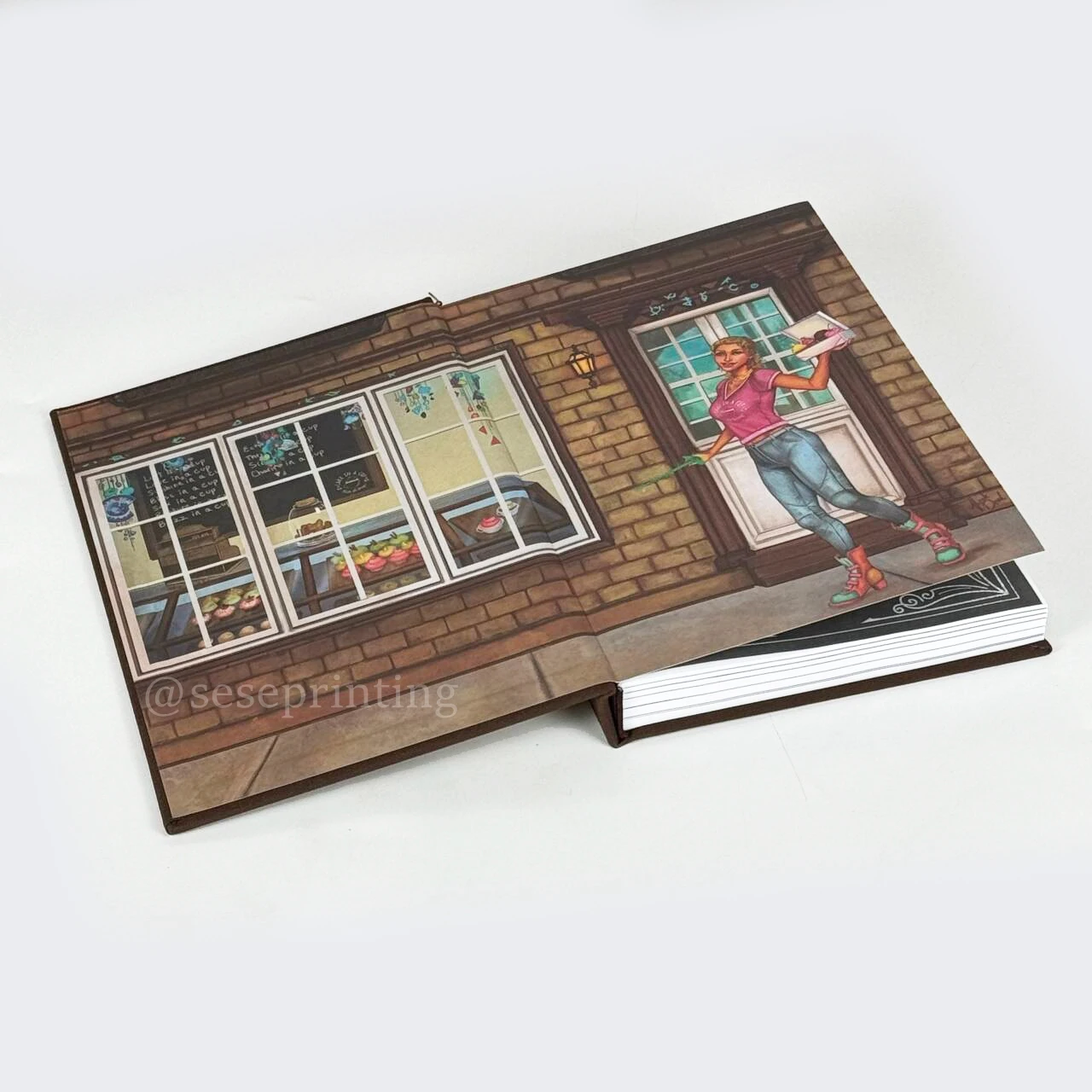 Custom Hot Stamping Embossing Linen Cover Bound Hardback Round Spine Book Offset Printing Custom Size