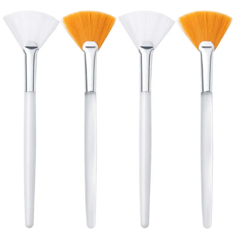 Synthetic Hair Small Facial  Fan Brush Mask Brush Curved Makeup Brush Free Sample