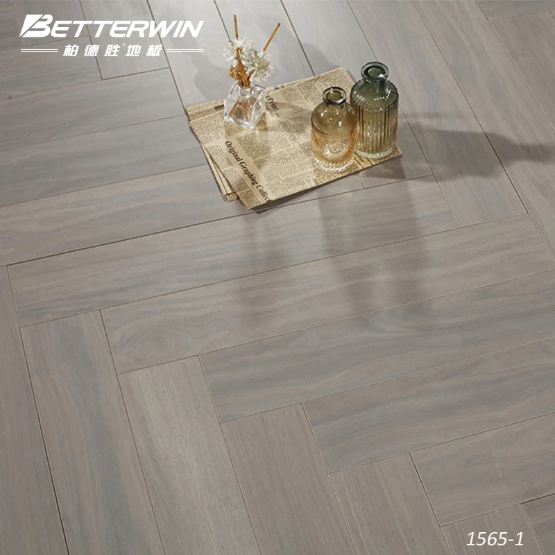 Luxury Herringbone Click Wood Hybrid Flooring 8mm Waterproof