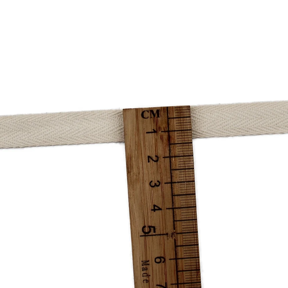Customized beige 1 inch 100% cotton narrow herringbone woven ribbon twill jacquard tapes