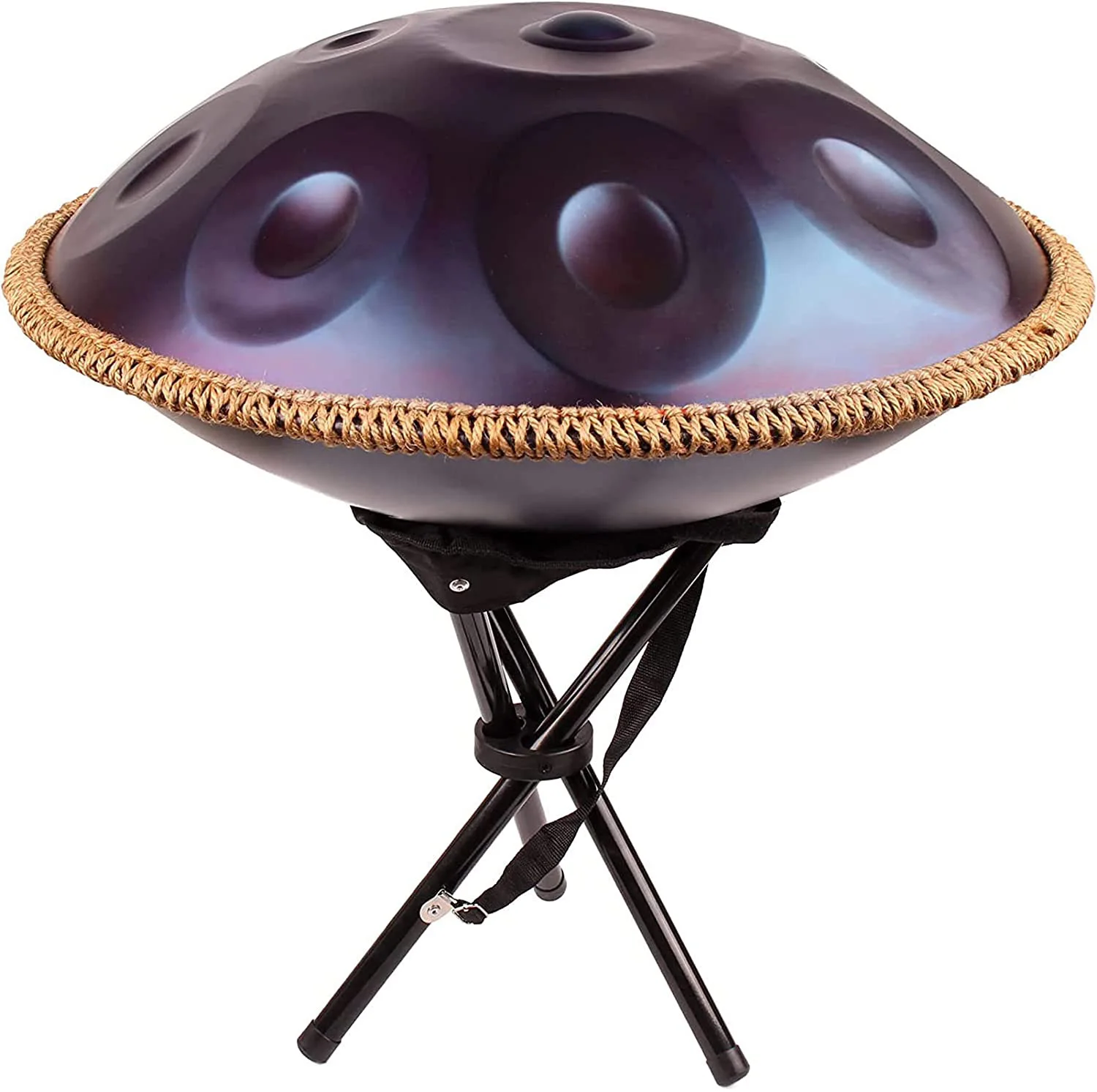 12 Notes Handpan Stainless Steel Hand Drum 440hz Or 432hz D Minor Kurd Soft Case 22 inches Drum