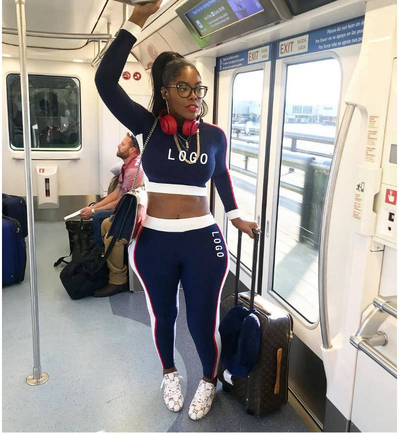 2021 Wholesale Crop Top And Pants Tracksuits Women Sportswear Casual Matching Two Piece Set 2 Piece Set Women Clothing ethica