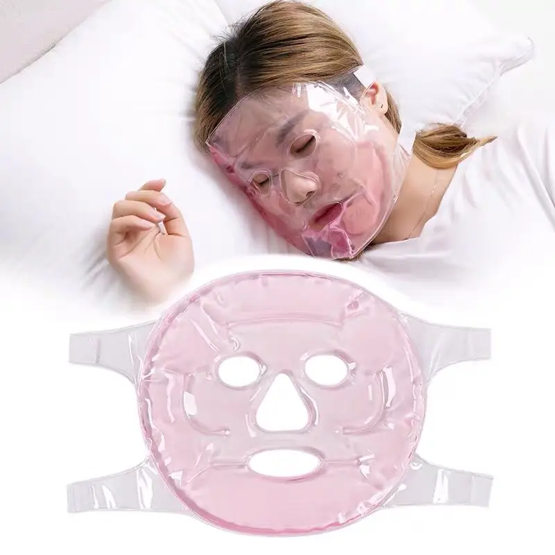 Gel ice beads facial mask reusable gel mask for face hot cold compress skin care gel mask beauty supplies