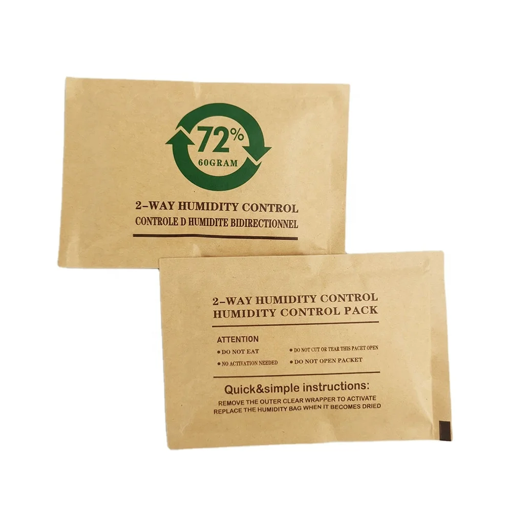 60g RH 62% - 75% customizable tobaccos cigars 2-way humidity control pack for packaging and storage