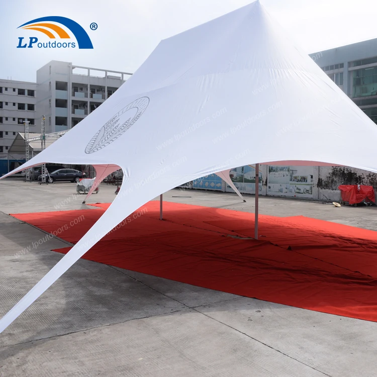 16x21M outdoor double peaks trade awning star tent  for sand beach