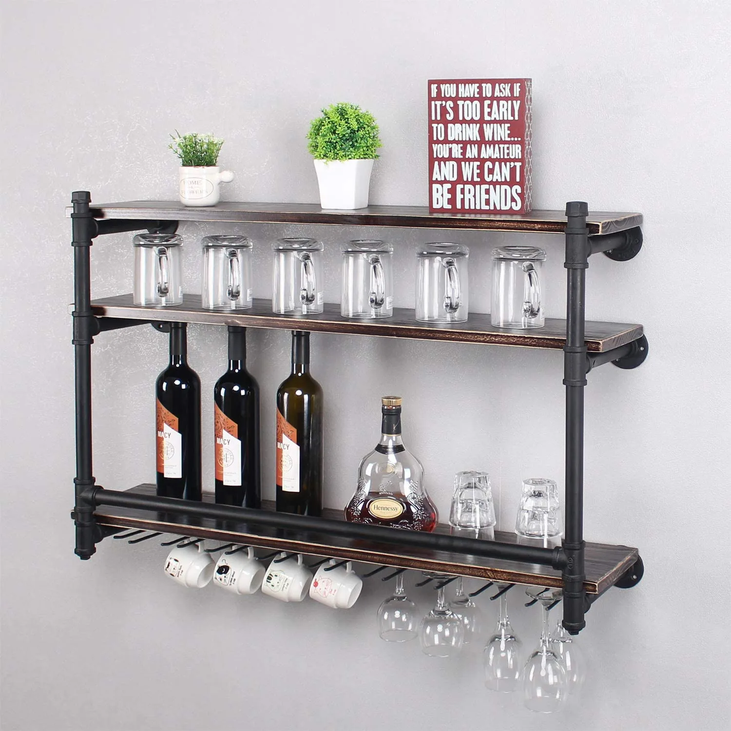 Glass Holder Hanging Wine Rack Decoration Goblet Storage Rack Wall Hanging Red Wine Upside down