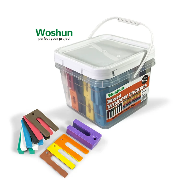 Factory U Type Horseshoe Plastic Flat Shims Tile Accessories Solid Plastic Horseshoe Window Packers for Leveling Window and Door